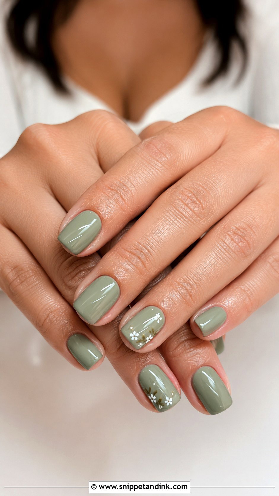 Sage Green Wedding Guest Nails - Snippet and Ink - 20 Nail Designs for Wedding Guest