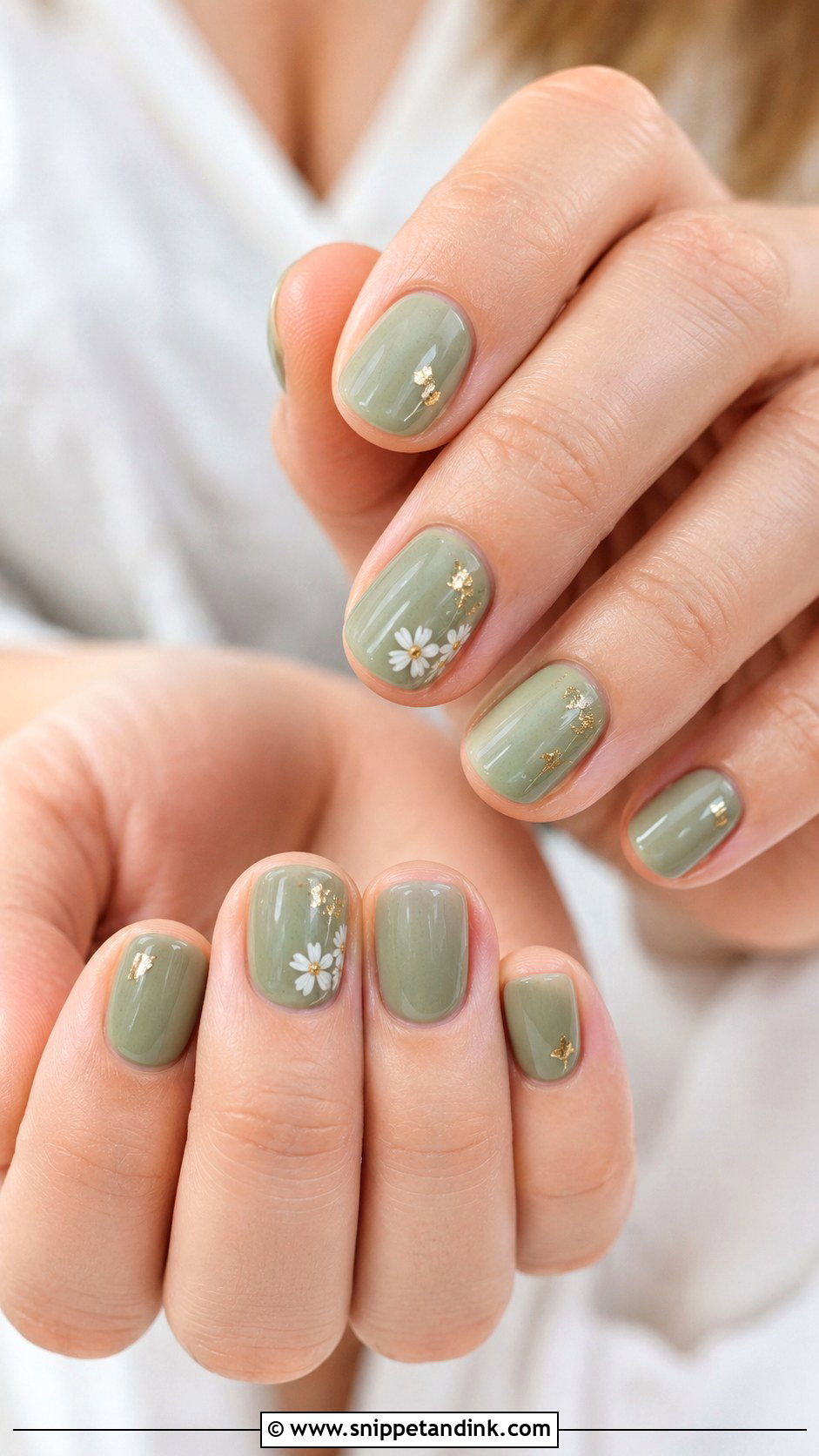 Sage Green Wedding Guest Nails - Snippet and Ink - 20 Nail Inspo for Wedding Guest Ideas