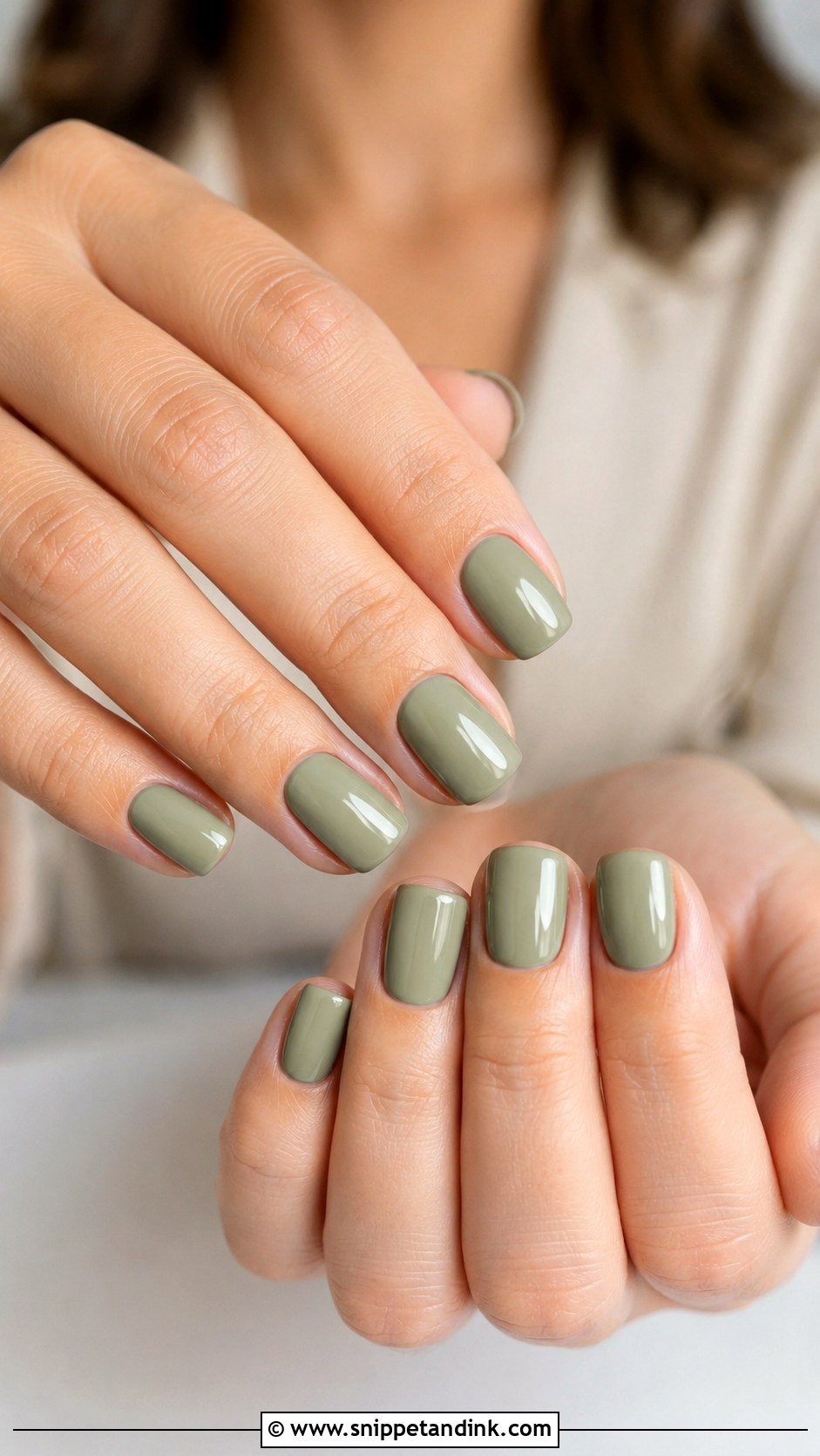 Sage Green Wedding Guest Nails - Snippet and Ink - 20 Cute Nails for Wedding Guest