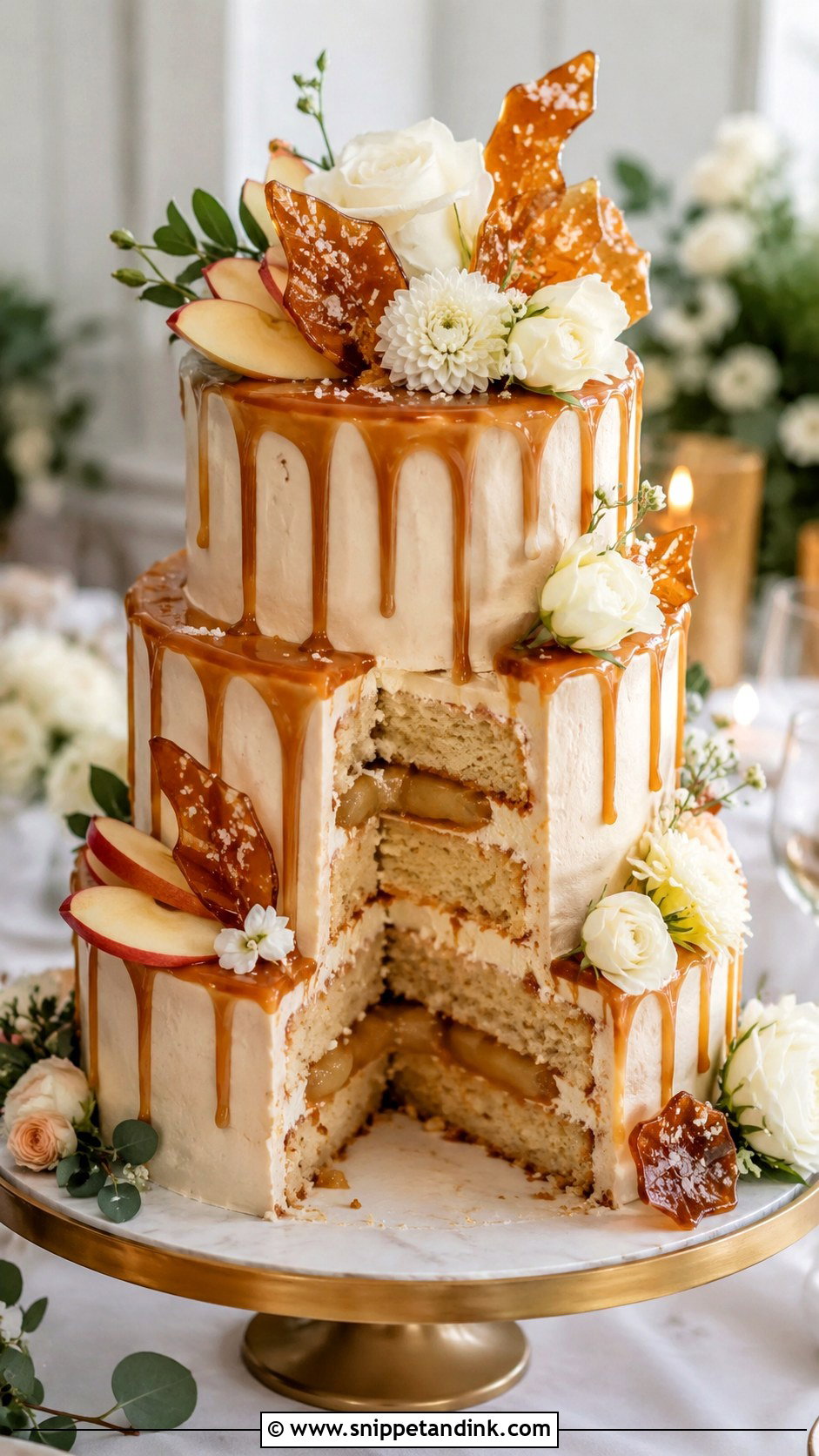 Salted Caramel Apple Wedding Cake - Snippet and Ink - 20 Apple Wedding Cake Ideas