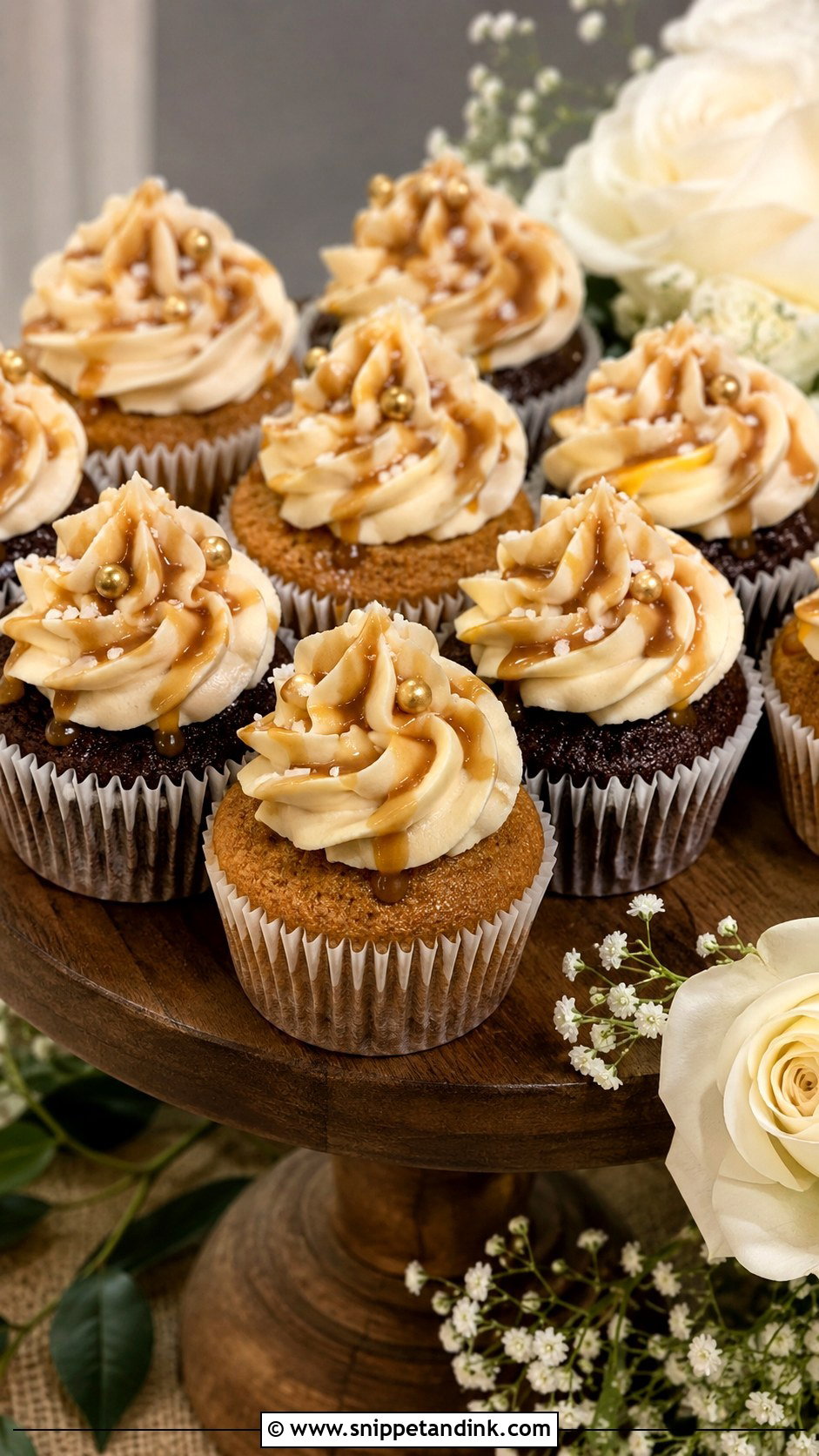 Salted Caramel Cream Cheese Wedding Cupcakes - Snippet and Ink - 25 Wedding Cupcake Frosting