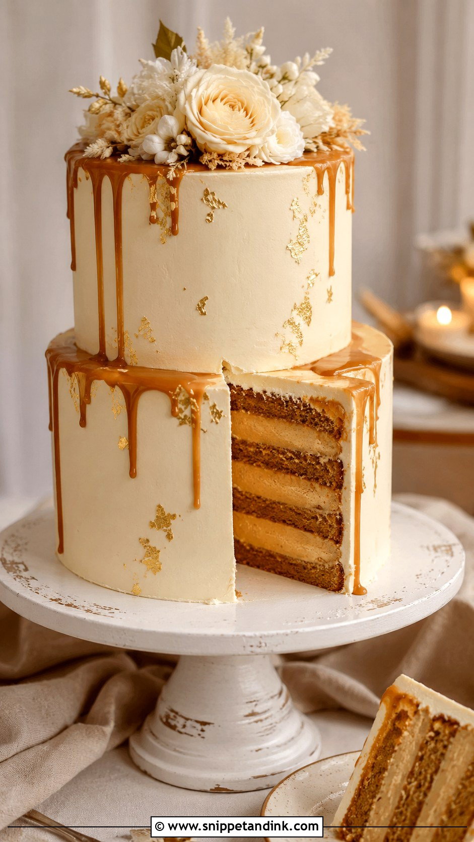 Salted Caramel Mousse Wedding Cake - Snippet and Ink - 25 Mousse Wedding Cake Ideas