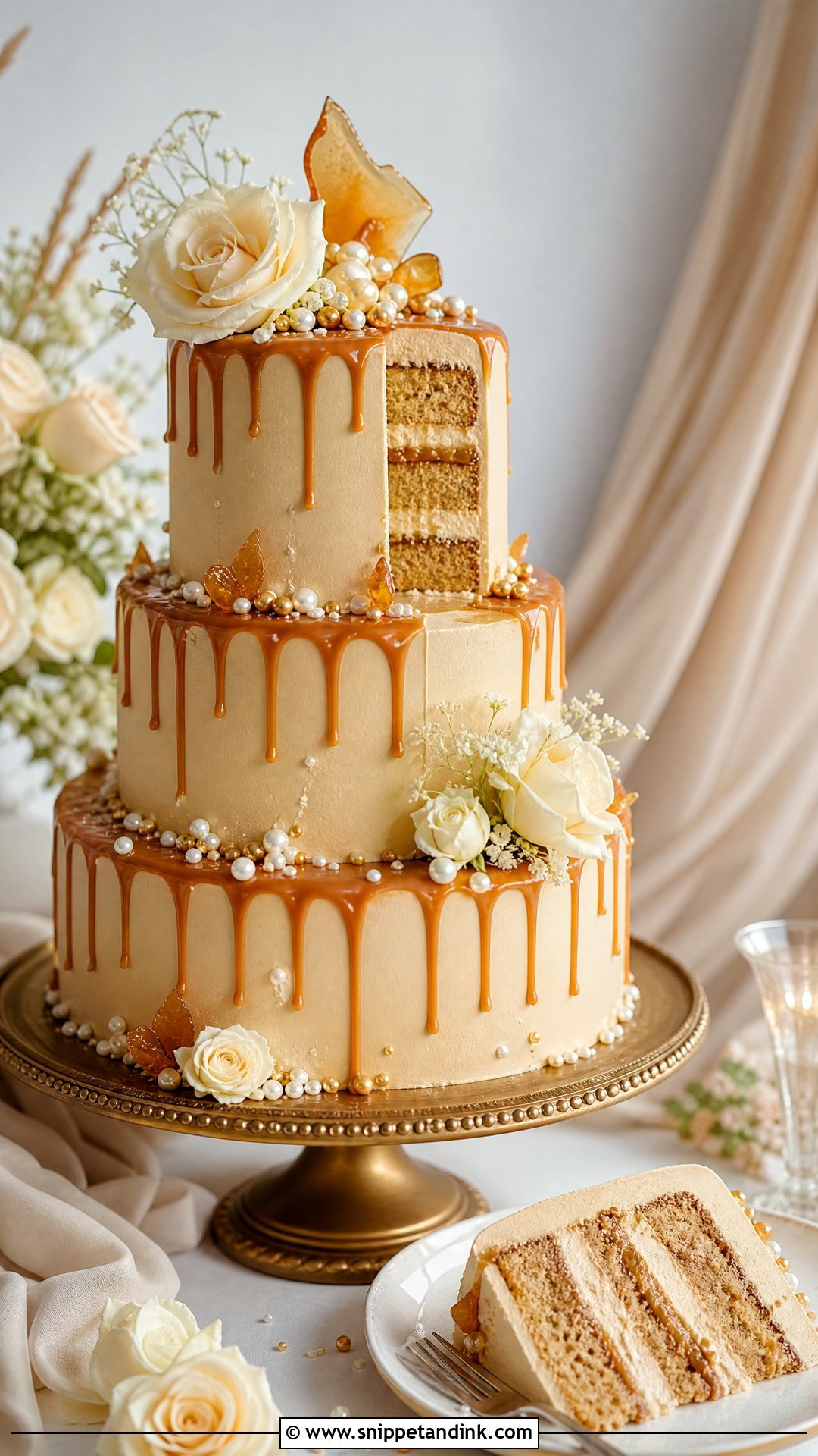 Salted Caramel Wedding Cake Recipe - Snippet and Ink - 20 Wedding Cake Recipe