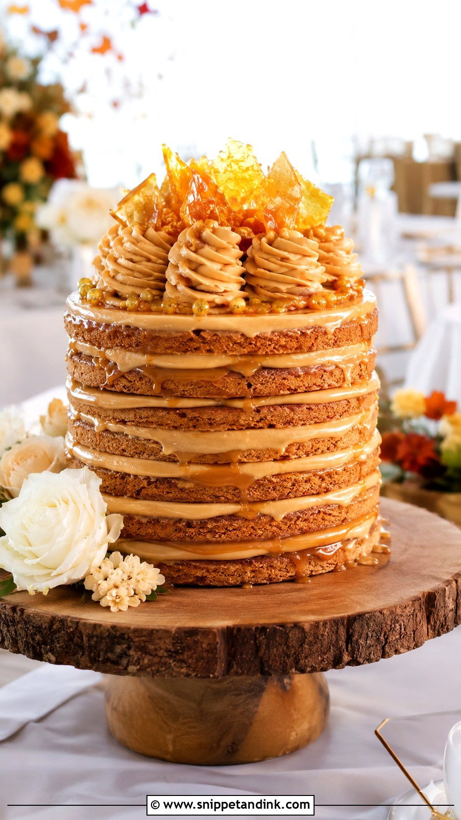 Salted Caramel Wedding Layered Cookie Cake - Snippet and Ink - 30 Wedding Layered Cookie Cake Ideas