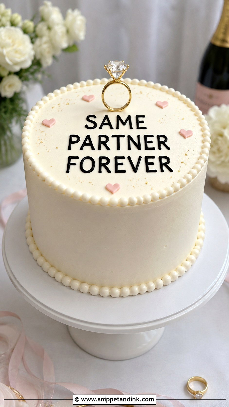 Same Partner Forever Cake - Snippet and Ink - 20 Funny Bachelorette Cake Ideas for Wedding