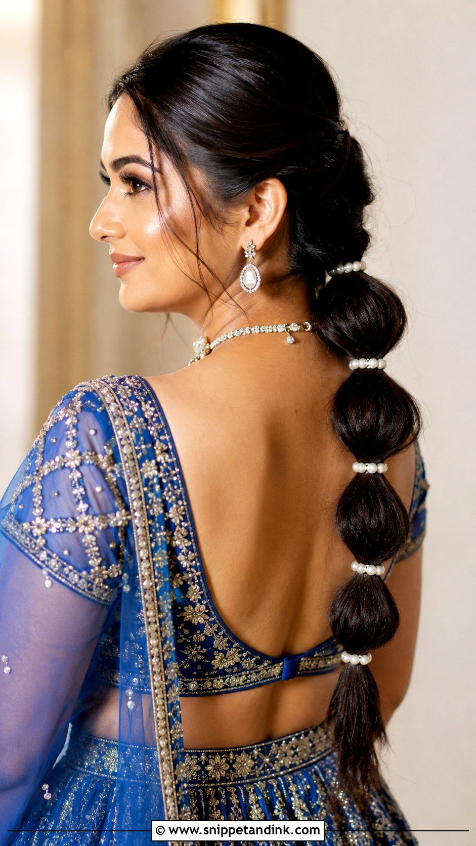 Sangeet Bridesmaid Bubble Braid - Snippet and Ink - 30 Sangeet Bridesmaid Hairstyles Hair