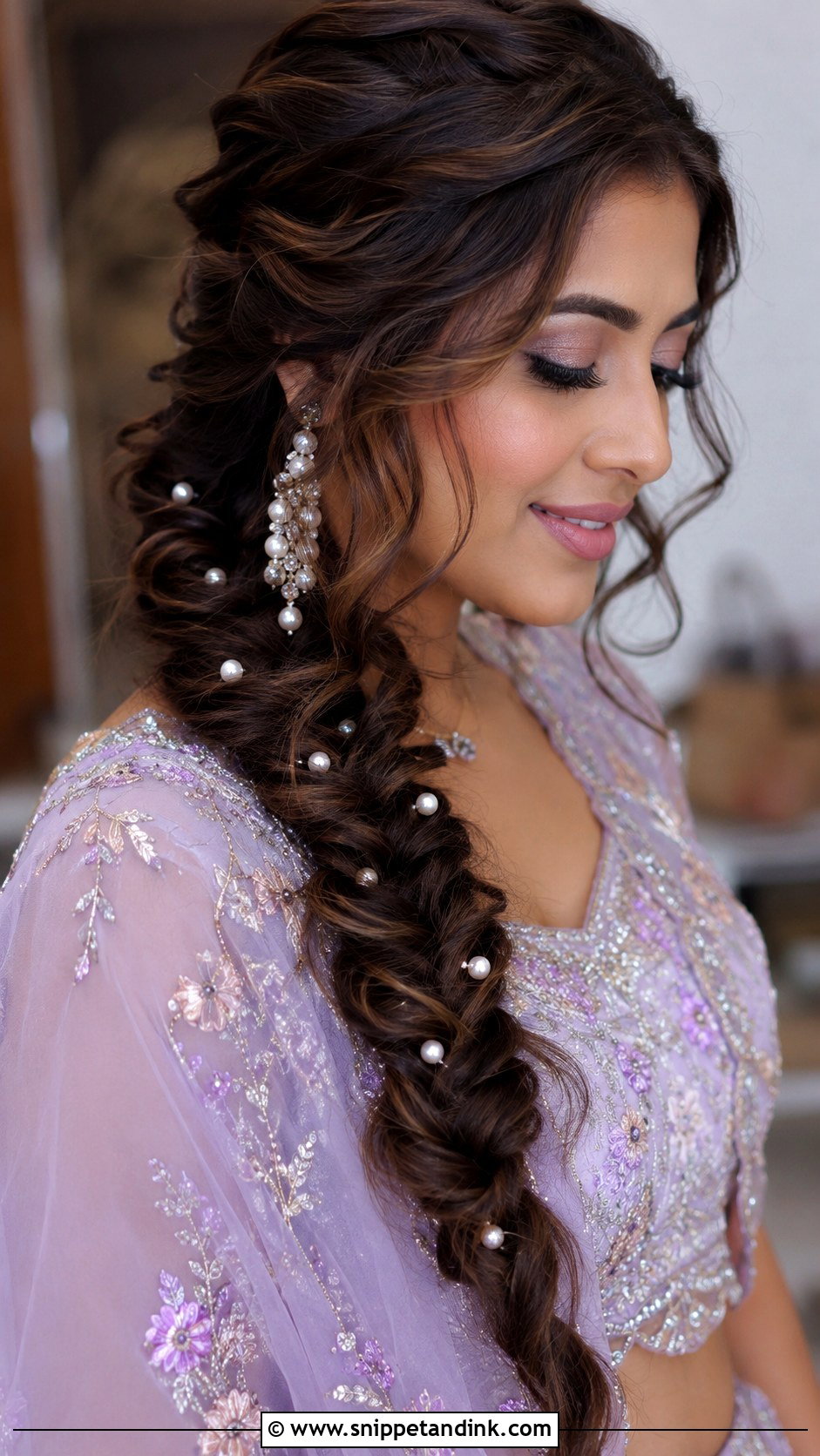 Sangeet Bridesmaid Fishtail Braid - Snippet and Ink - 30 Sangeet Bridesmaid Hairstyles Hair