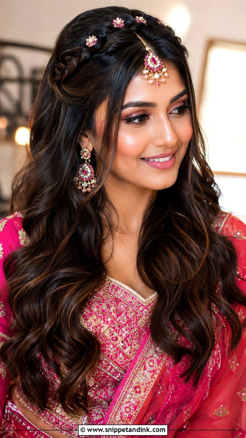 Sangeet Bridesmaid Lehenga Hairstyle - Snippet and Ink - 30 Sangeet Bridesmaid Hairstyles Hair