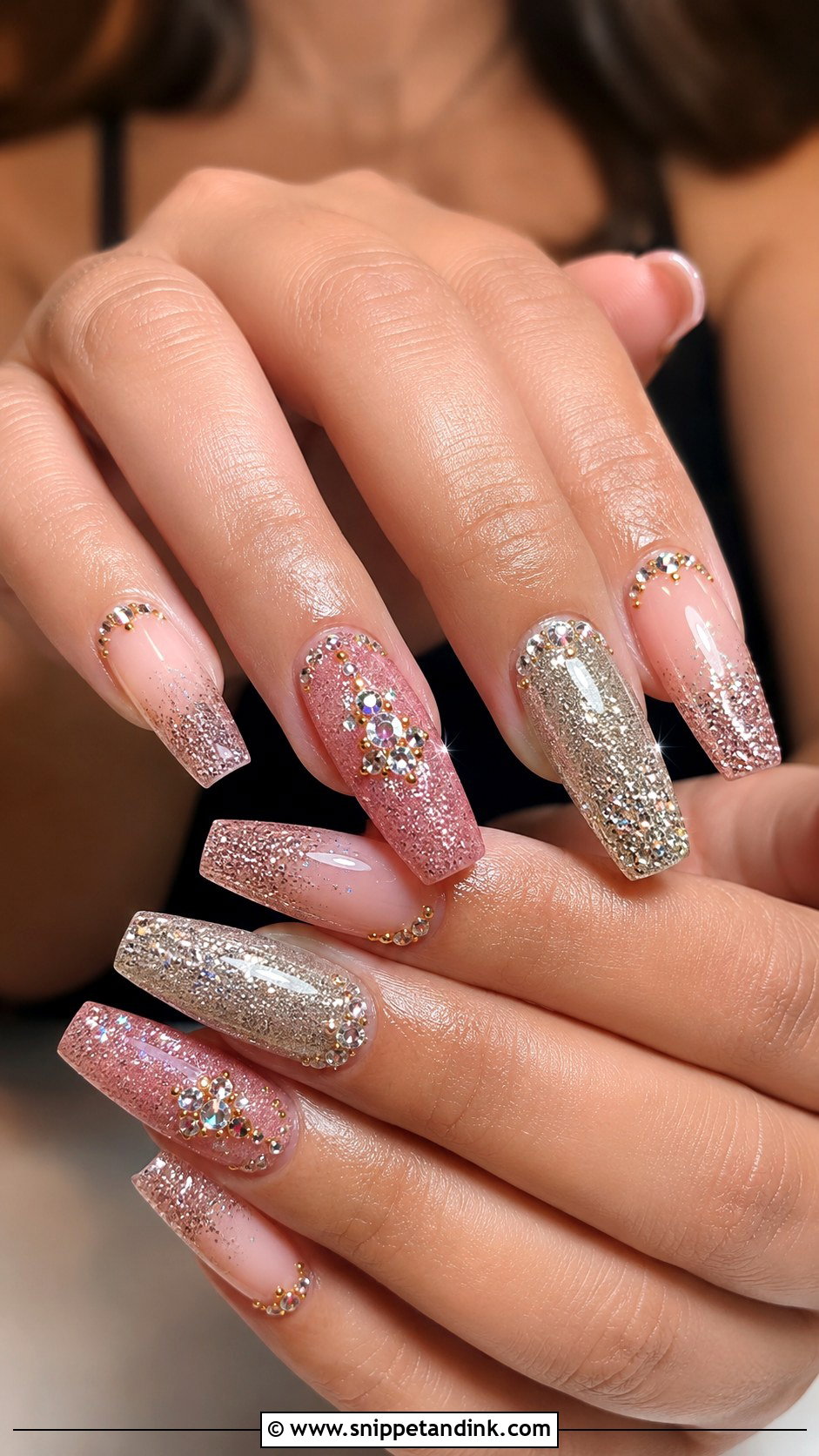 Sangeet Glitter Desi Wedding Nails - Snippet and Ink - 30 Desi Wedding Nails