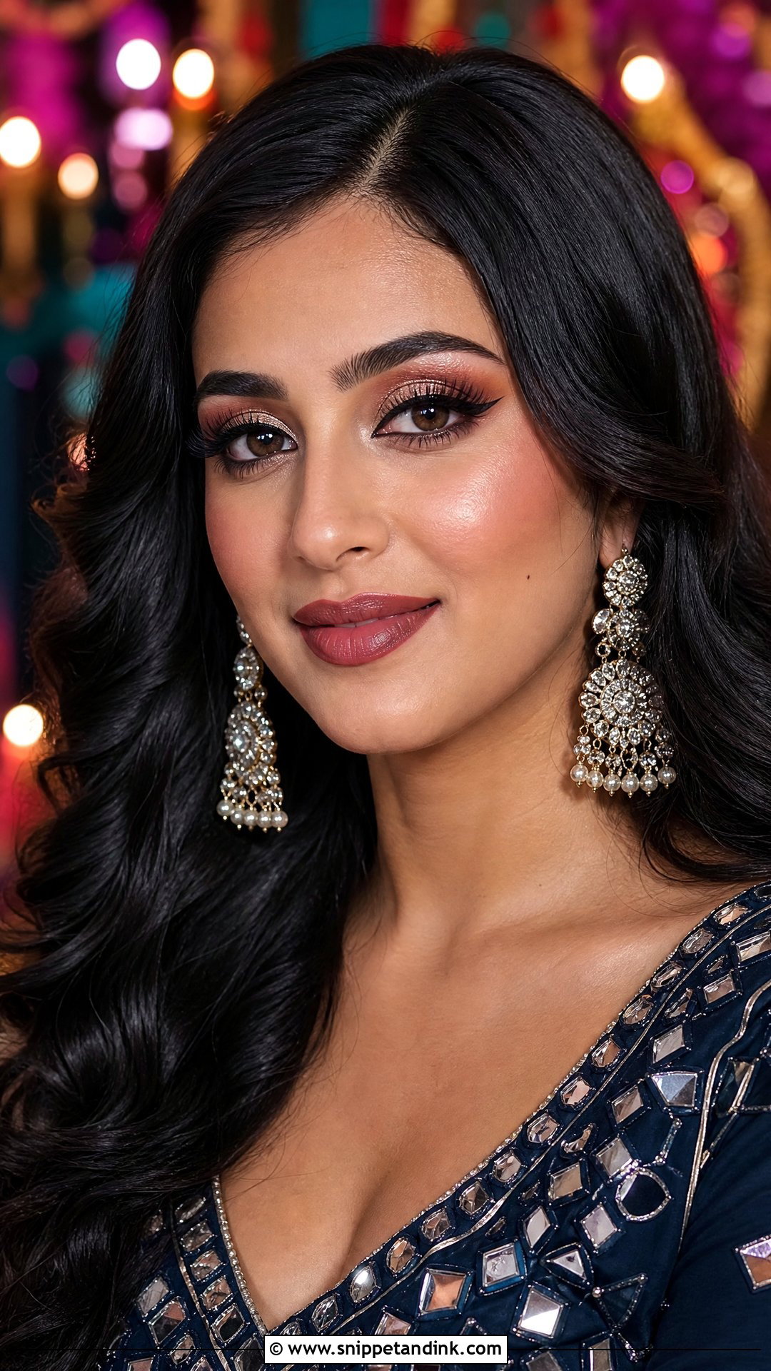 Sangeet Glitter Makeup - Snippet and Ink - 20 Desi Wedding Makeup Looks