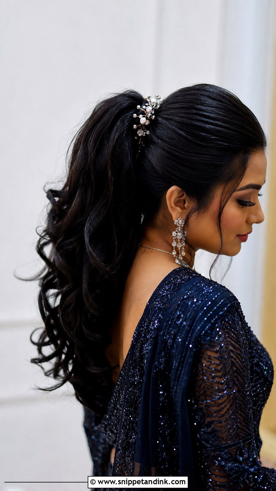 Sangeet Hairstyle For Long Hair Indian Wedding - Snippet and Ink - 15 Long Hairstyles Indian Wedding