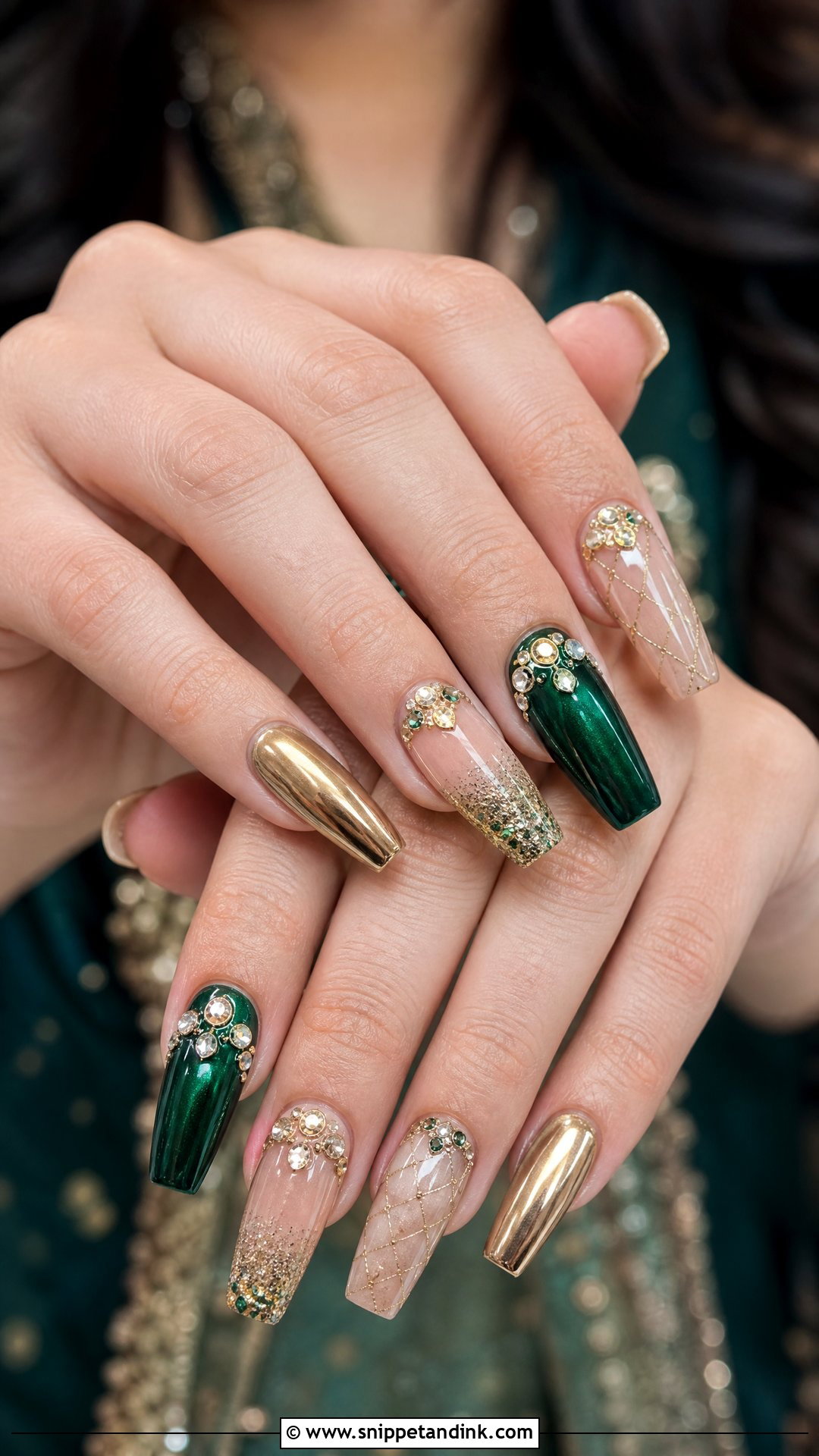 Sangeet Indian Wedding Nails - Snippet and Ink - 25 Nails for Indian Wedding