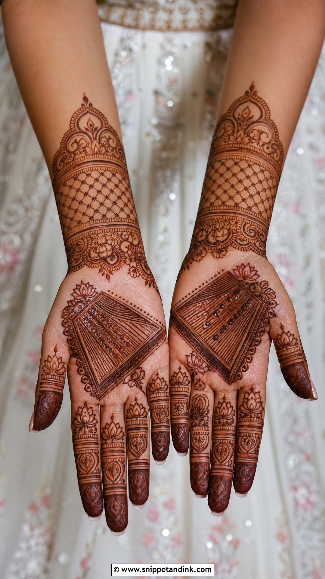 Santoor Bridal Instruments Mehndi Design - Snippet and Ink - 20 Bridal Instruments Mehndi Designs
