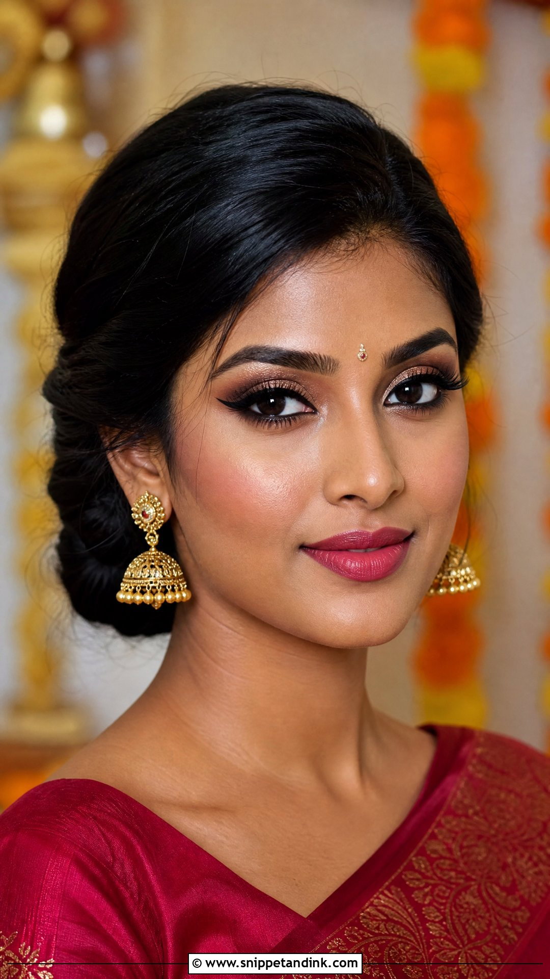 Saree Indian Wedding Guest Makeup - Snippet and Ink - 20 Makeup for Indian Wedding Guest Ideas