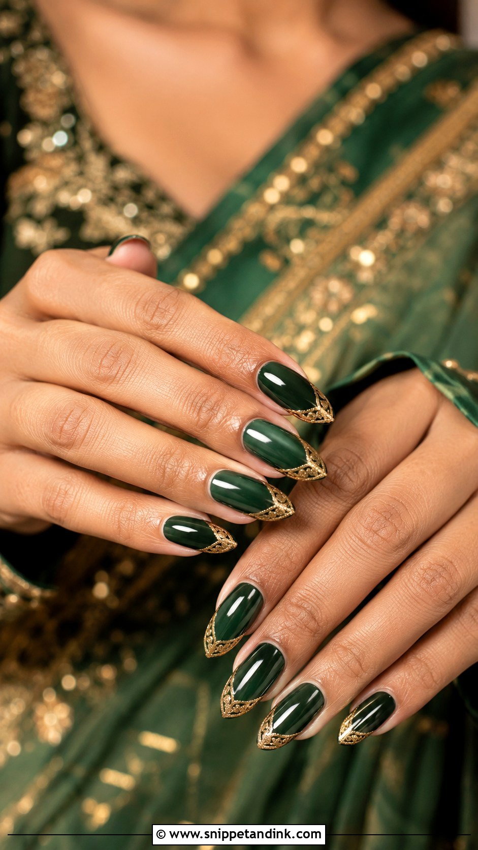 Saree Matching Desi Wedding Nails - Snippet and Ink - 30 Desi Wedding Nails