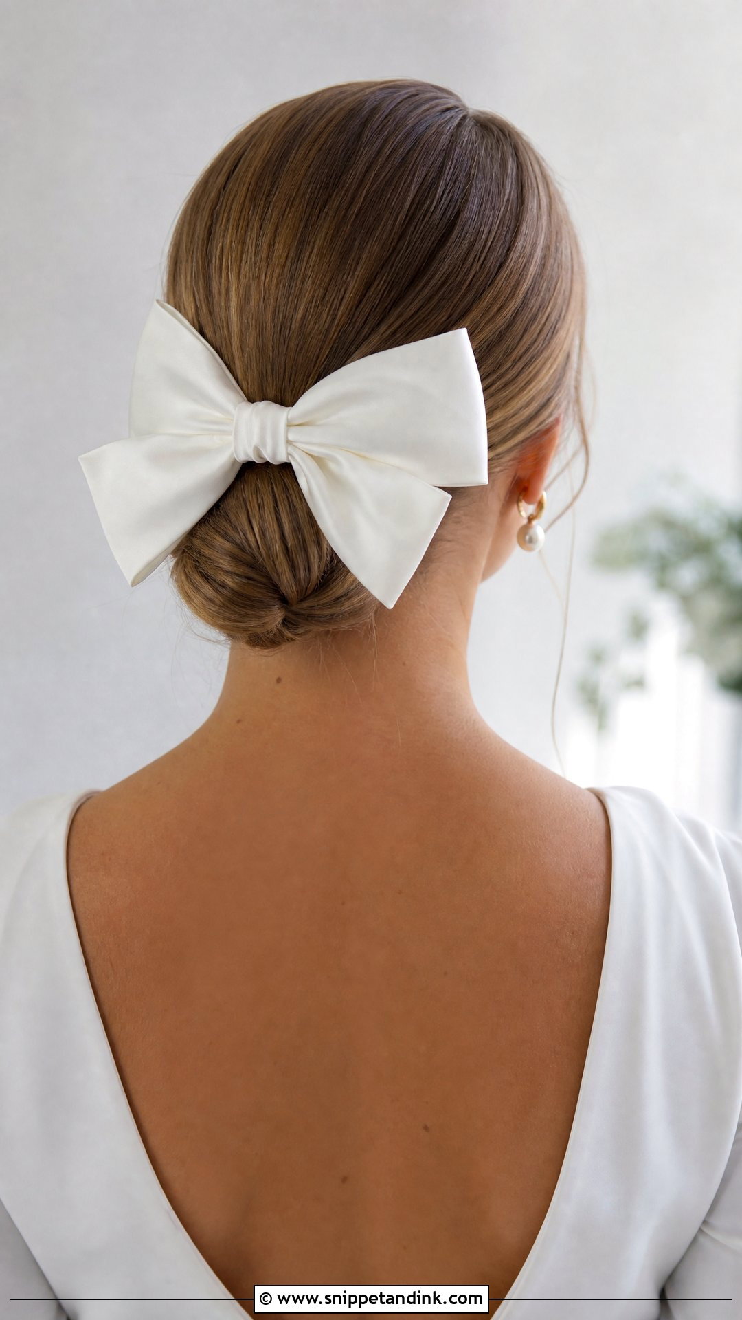 Satin Bow Bridal Headband - Snippet and Ink - 20 Bridal Hair Band Ideas