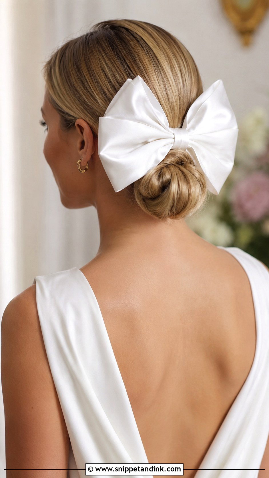 Satin Hair Bow - Snippet and Ink - 30 Wedding Hair Accessories