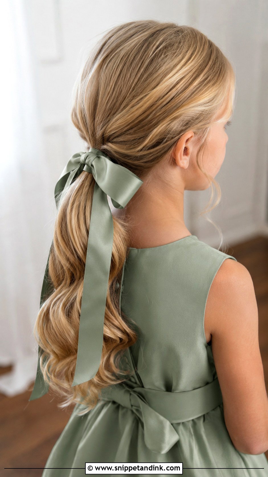 Satin Ribbon Jr Bridesmaid Hair - Snippet and Ink - 25 Jr Bridesmaid Hairstyles