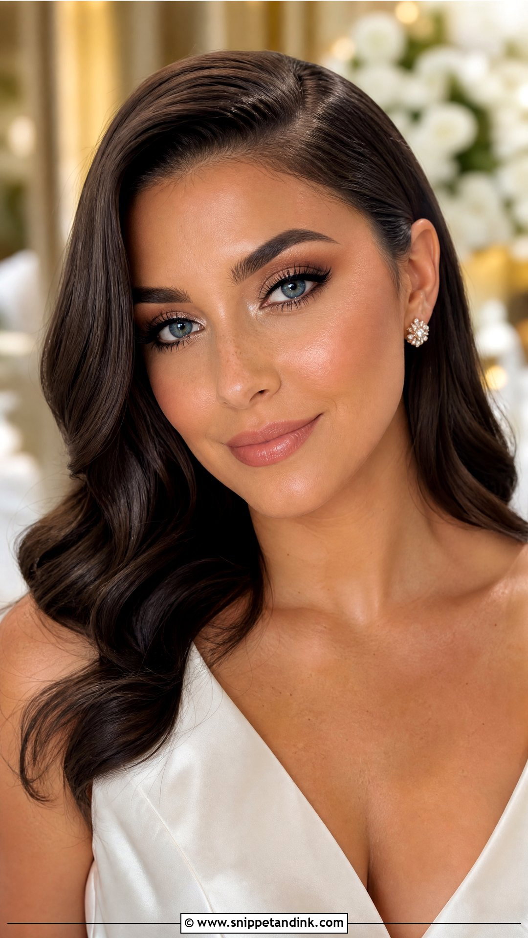 Satin Skin Wedding Makeup For Blue Eyes Brunette - Snippet and Ink - 20 Natural Wedding Makeup for Blue Eyes Brunette
