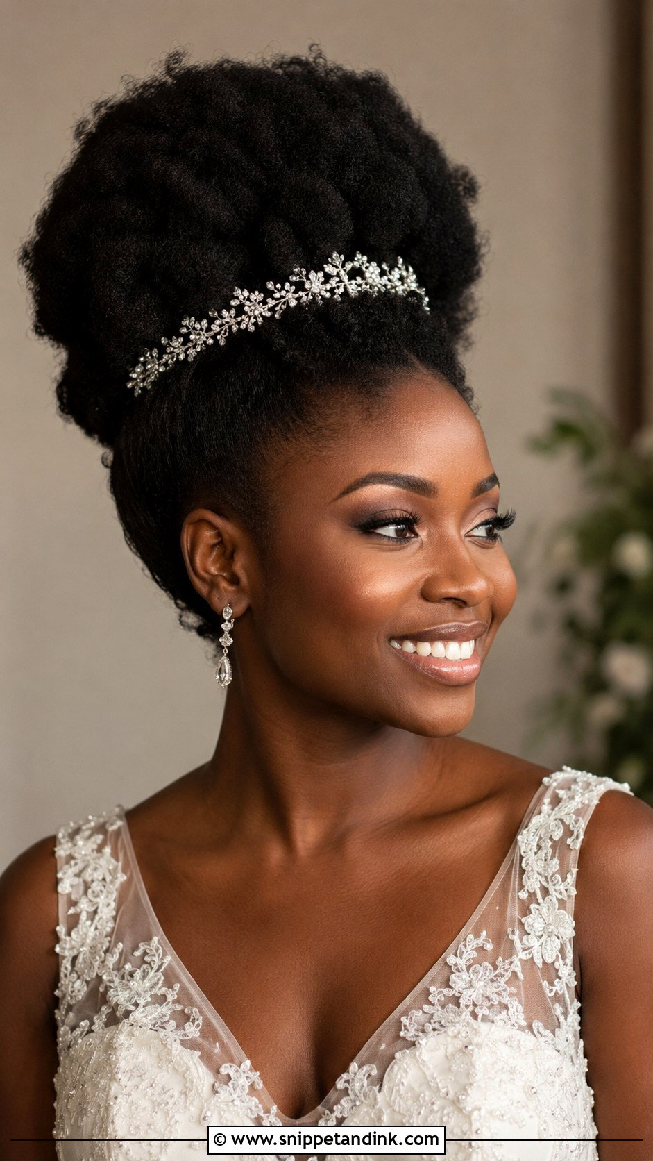 Sculpted Afro Updo - Snippet and Ink - 20 Updo Wedding Hairstyles for Black Women