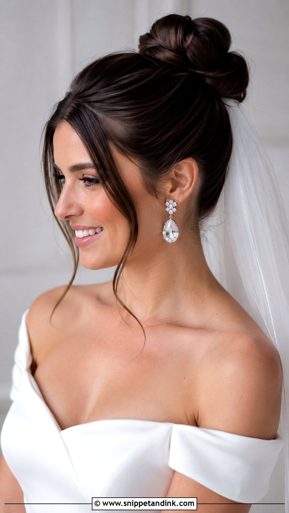 Sculpted Bun With Face Framing Pieces - Snippet and Ink - 20 Glamorous Wedding Hair Ideas