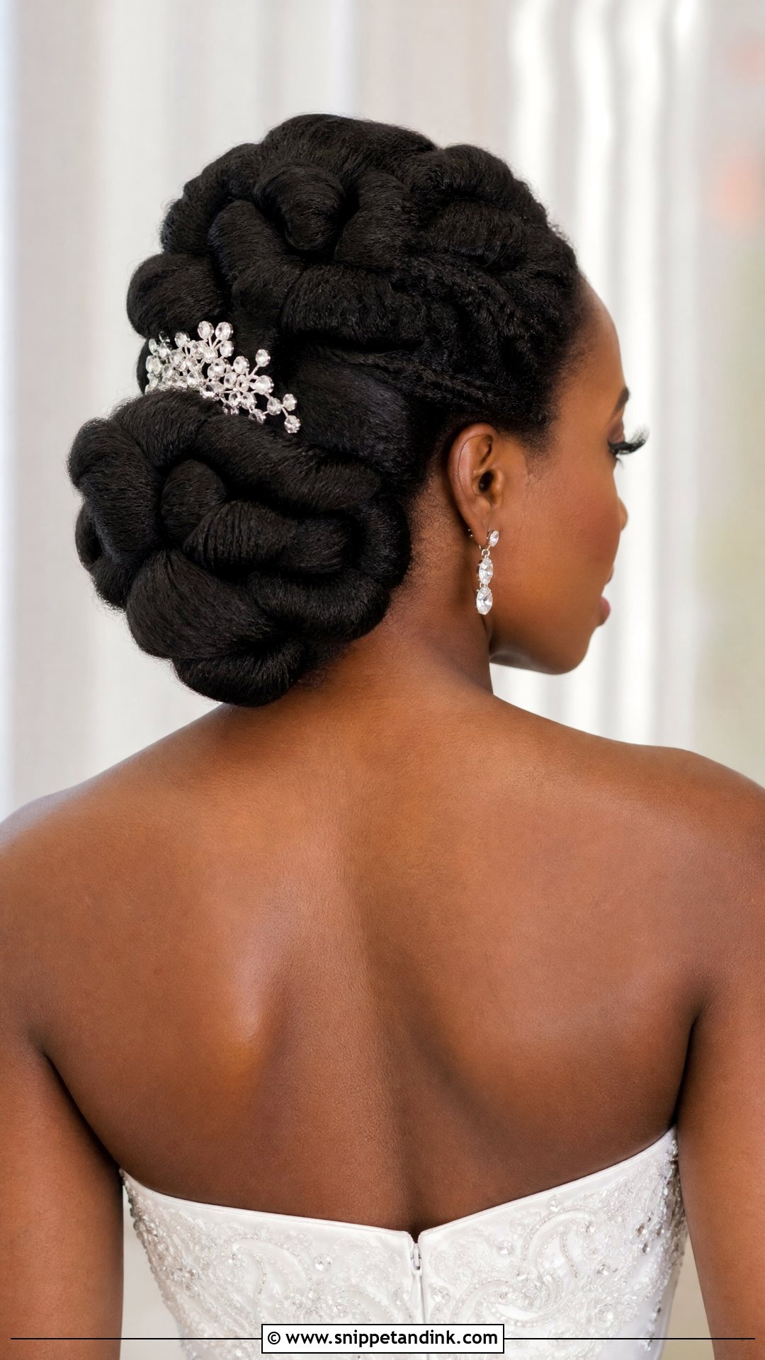 Sculpted Chignon With Coils - Snippet and Ink - 20 Wedding Hair Black Hair Ideas