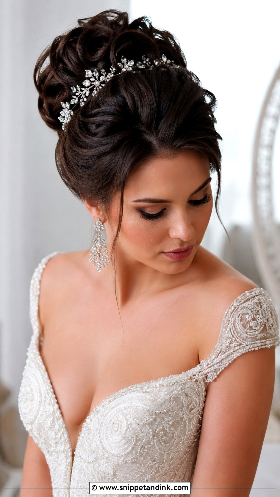 Sculpted Crown Updo With Volume - Snippet and Ink - 20 Elegant Wedding Hair Updo Ideas