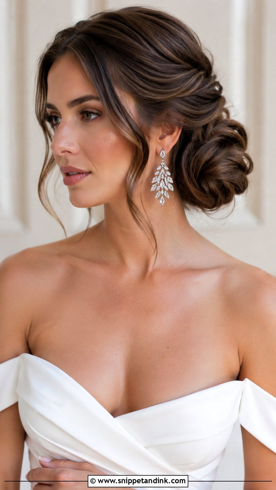 Sculpted Side Bun for Brides - Snippet and Ink - 25 Bride Hair Bun Ideas