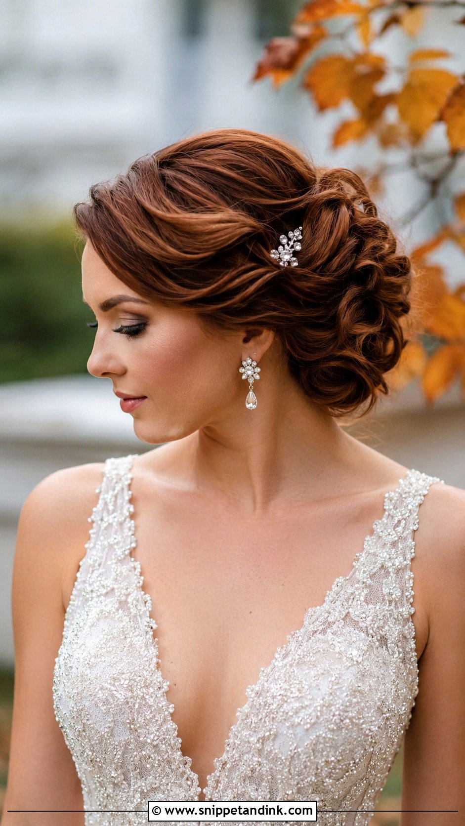 Sculpted Updo with Waves - Snippet and Ink - 25 Wedding Updos for Medium Length Hair