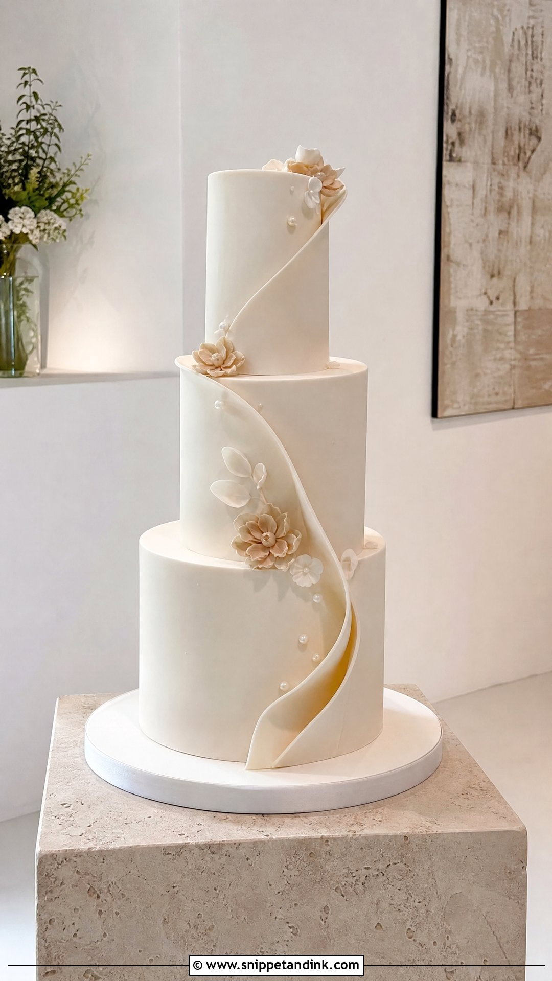 Sculptural Wedding Cake - Snippet and Ink - 25 Latest Cake Design Ideas for Wedding