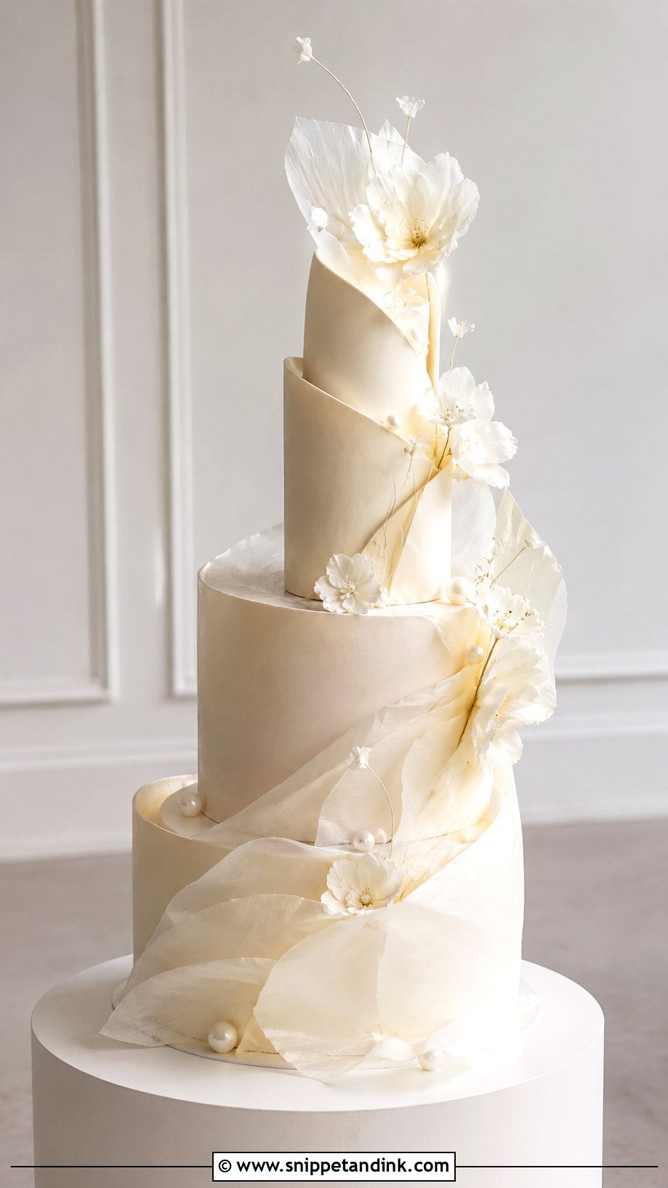 Sculptural Wedding Cake - Snippet and Ink - 25 Wedding Cake Business