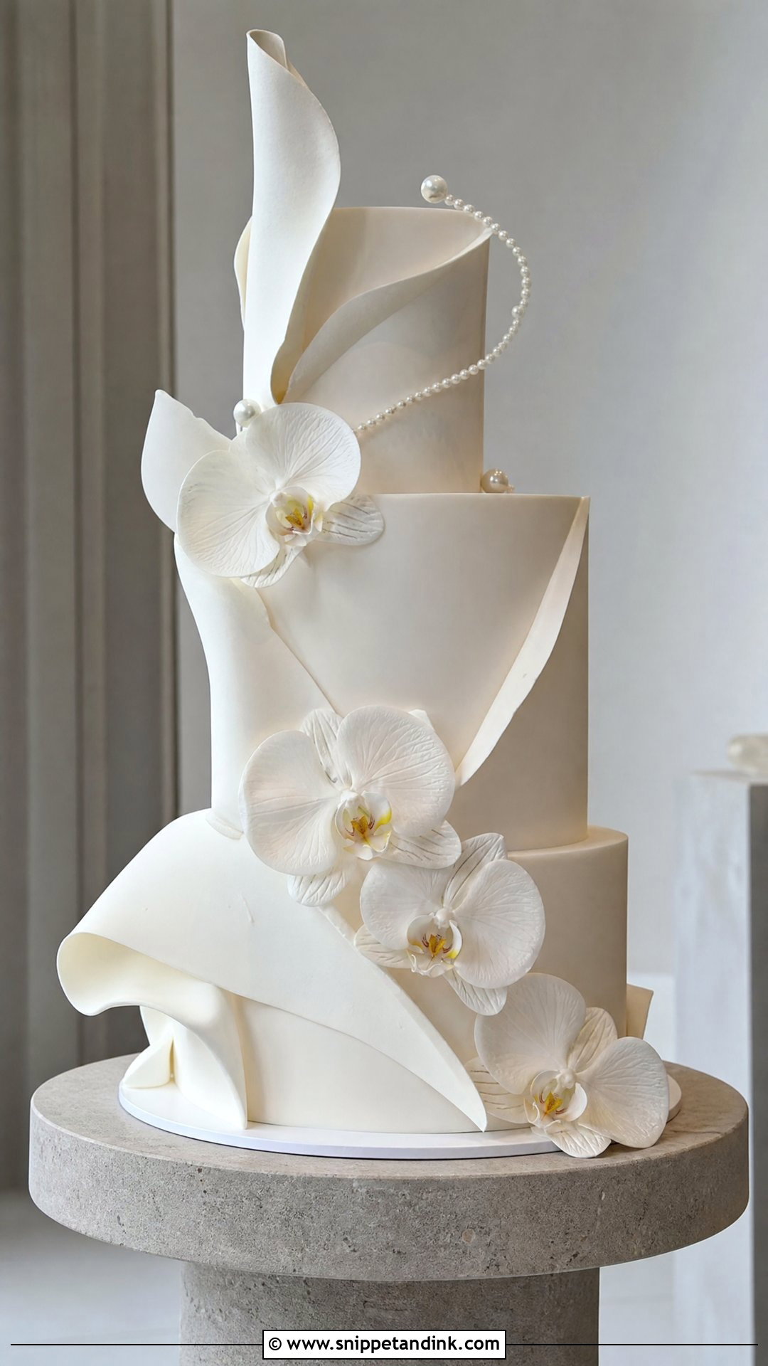 Sculptural Wedding Cake - Snippet and Ink - 30 Aesthetic Cake Inspo Ideas for Wedding