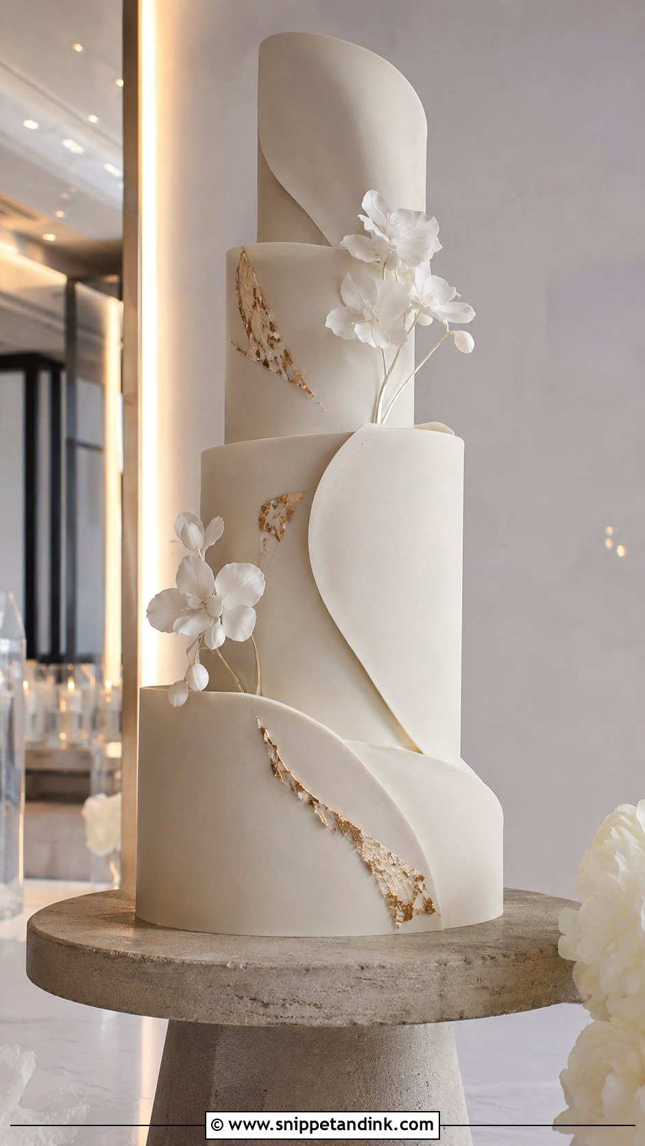 Sculptural Wedding Cake - Snippet and Ink - 20 Dramatic Wedding Cake Ideas