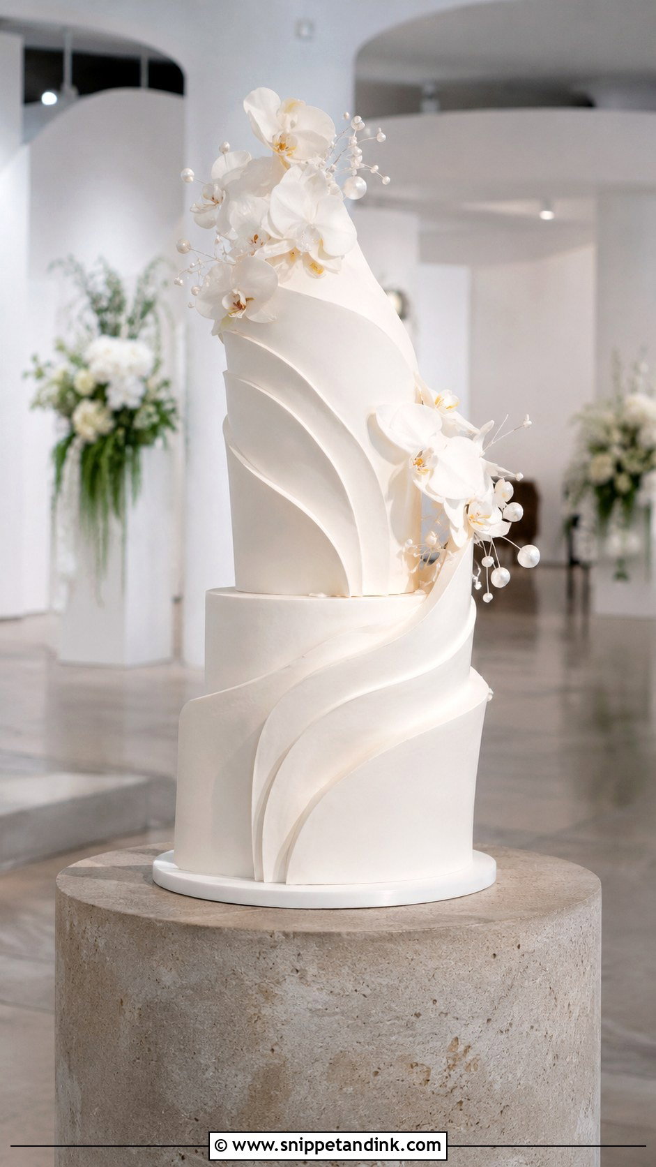 Sculptural Wedding Cake - Snippet and Ink - 20 Elegant Modern Wedding Cake Ideas