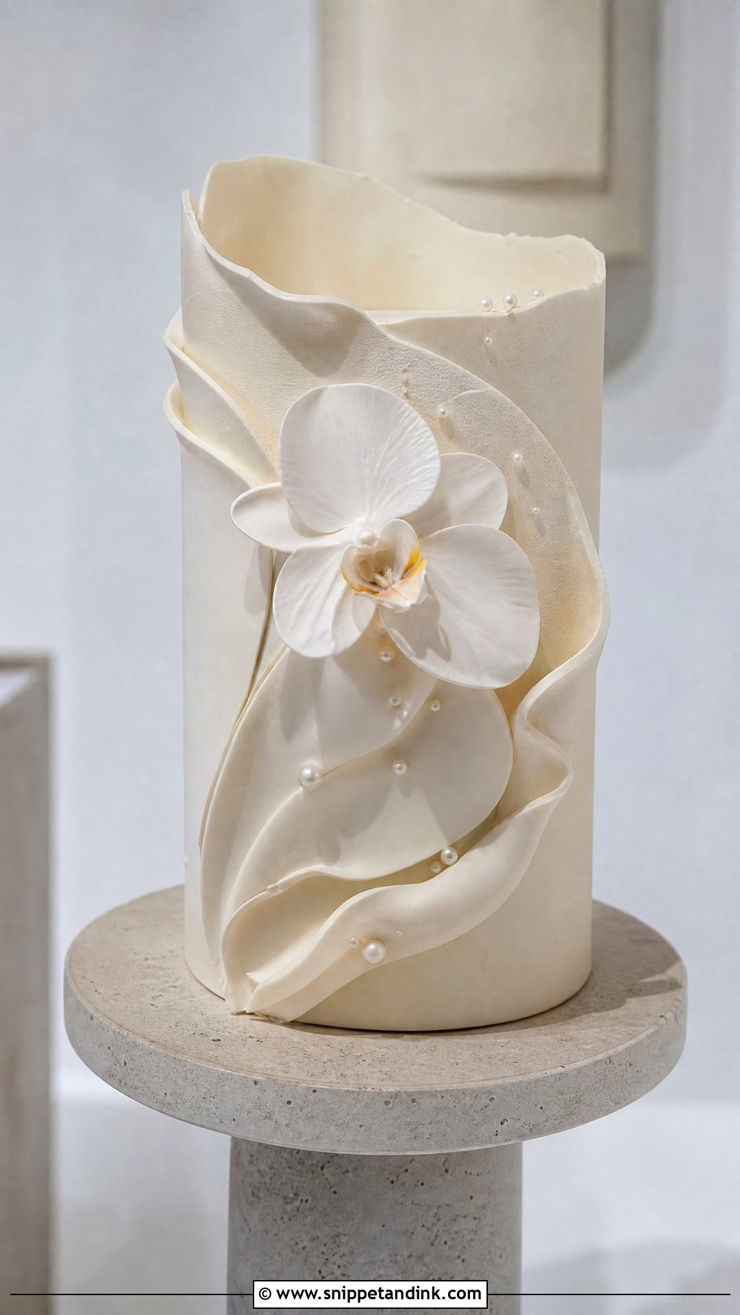 Sculptural Wedding Cake - Snippet and Ink - 20 Luxury Wedding Cake Designs