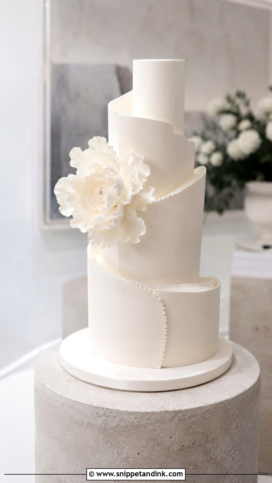 Sculptural Wedding Cake - Snippet and Ink - 20 Sophisticated Wedding Cake Ideas