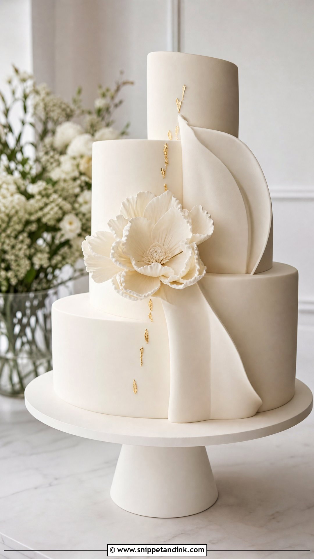 Sculptural Wedding Cake - Snippet and Ink - 20 Wedding Cake Aesthetic