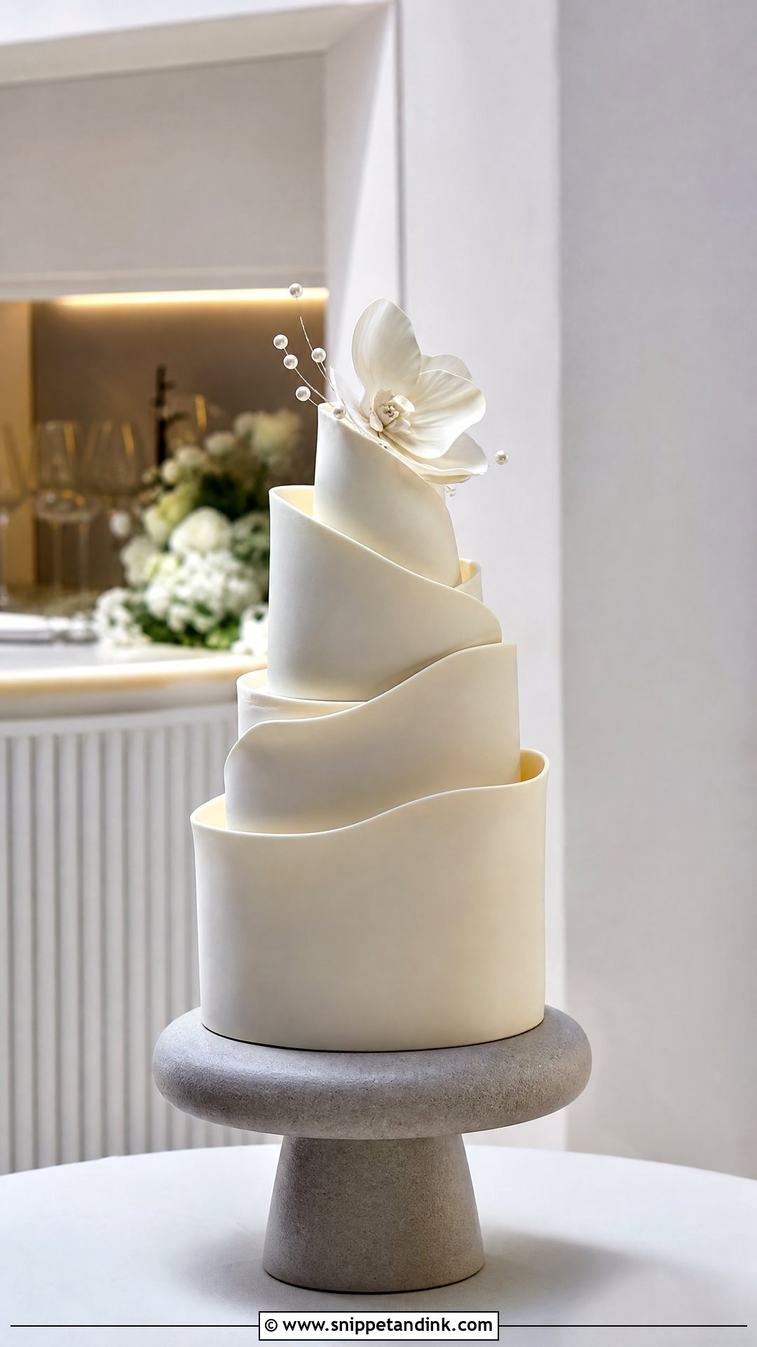 Sculptural Wedding Cake - Snippet and Ink - 25 Elegant Unique Classy Wedding Cakes