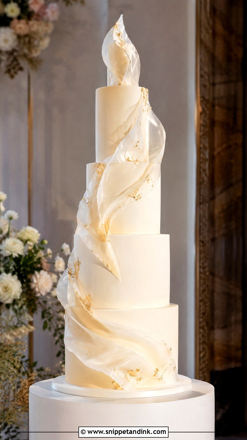 Sculptural Wedding Cake - Snippet and Ink - 20 Cake Photoshoot Aesthetic Ideas for Wedding