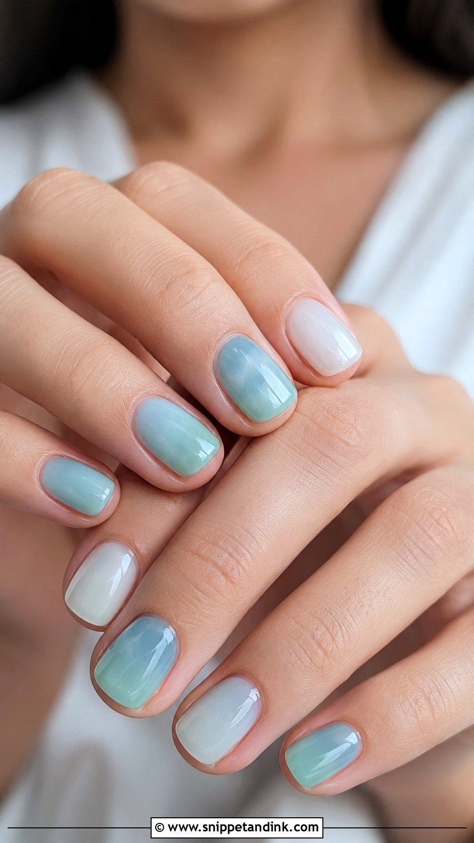 Sea Glass Beach Wedding Nails - Snippet and Ink - 20 Beach Wedding Nails for Bride