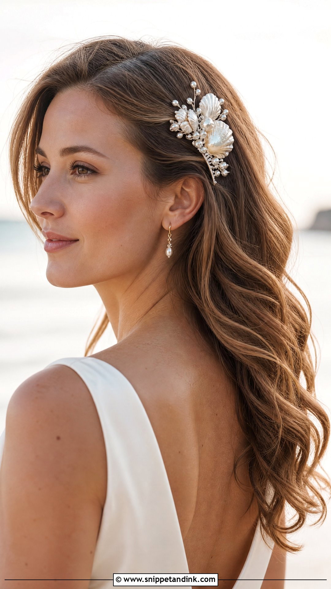 Seashell Hair Comb For Beach Wedding - Snippet and Ink - 15 Beach Wedding Hair Accessories