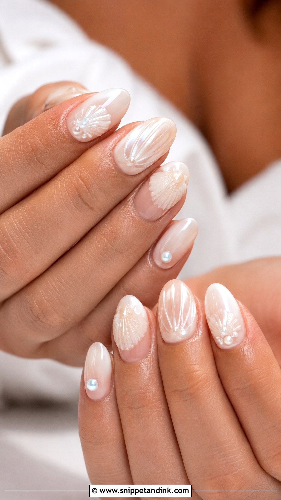 Seashell Honeymoon Nails - Snippet and Ink - 20 Honey Moon Nails