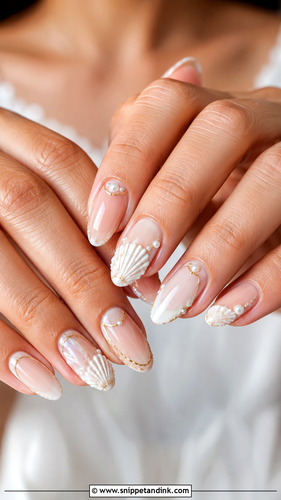 Seashell Tropical Wedding Nails - Snippet and Ink - 20 Tropical Wedding Nails