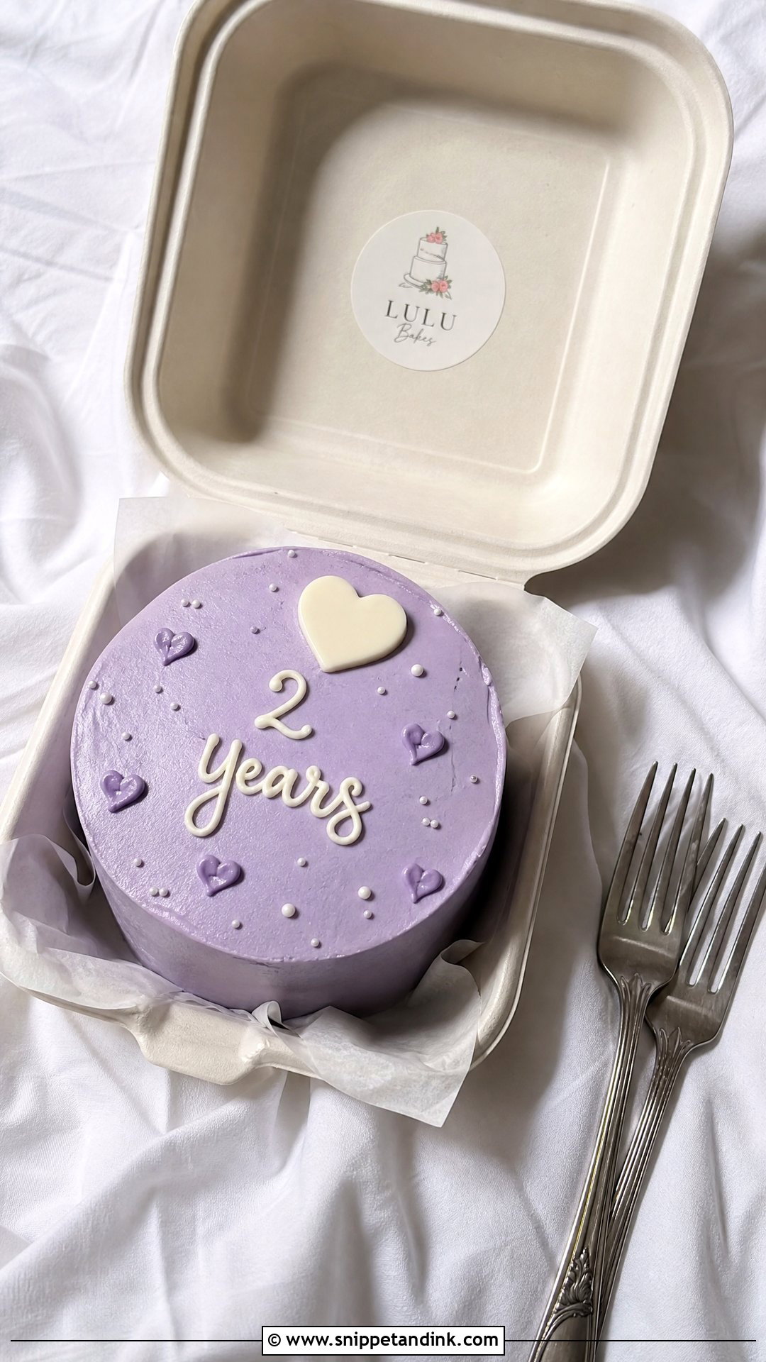 Second Anniversary Bento Cake - Snippet and Ink - 20 Second Anniversary Cake Ideas