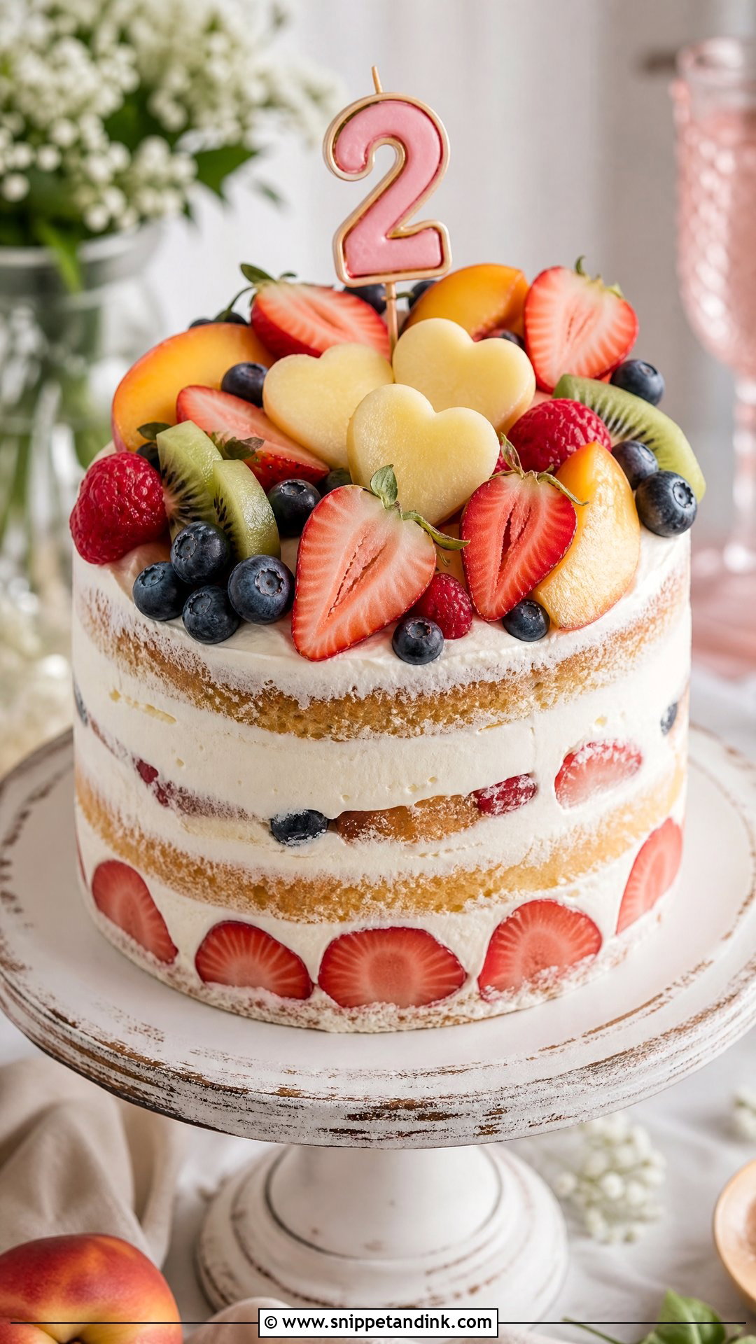 Second Anniversary Fruit Cake - Snippet and Ink - 20 Second Anniversary Cake Ideas