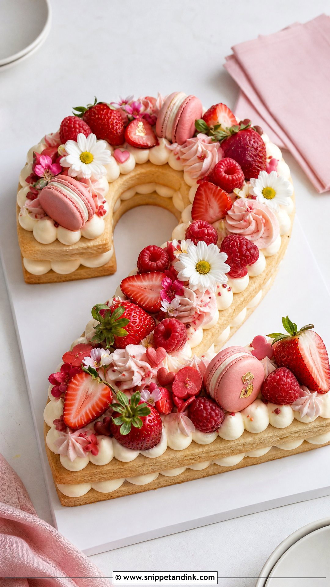 Second Anniversary Number 2 Cake - Snippet and Ink - 20 Second Anniversary Cake Ideas