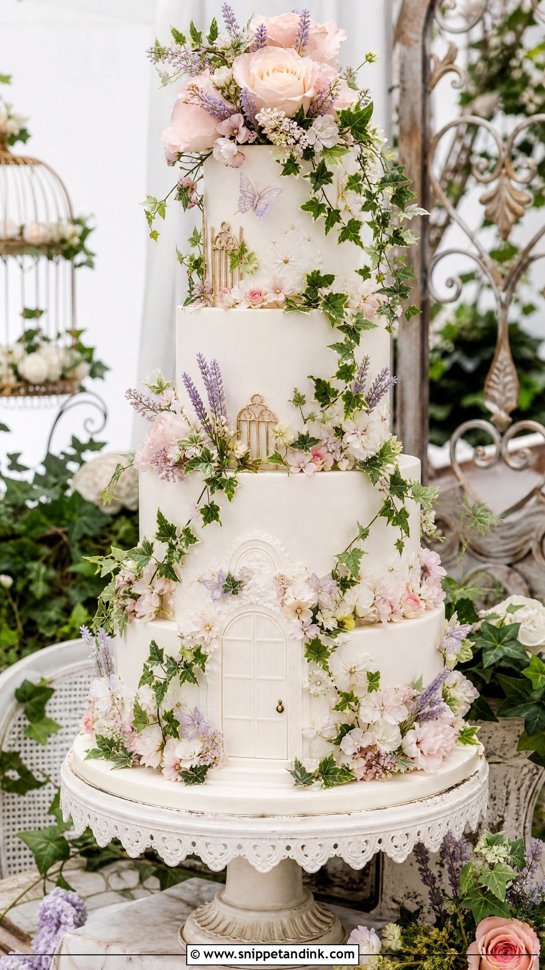 Secret Garden Wedding Cake - Snippet and Ink - 30 Fantasy Cake Ideas for Wedding