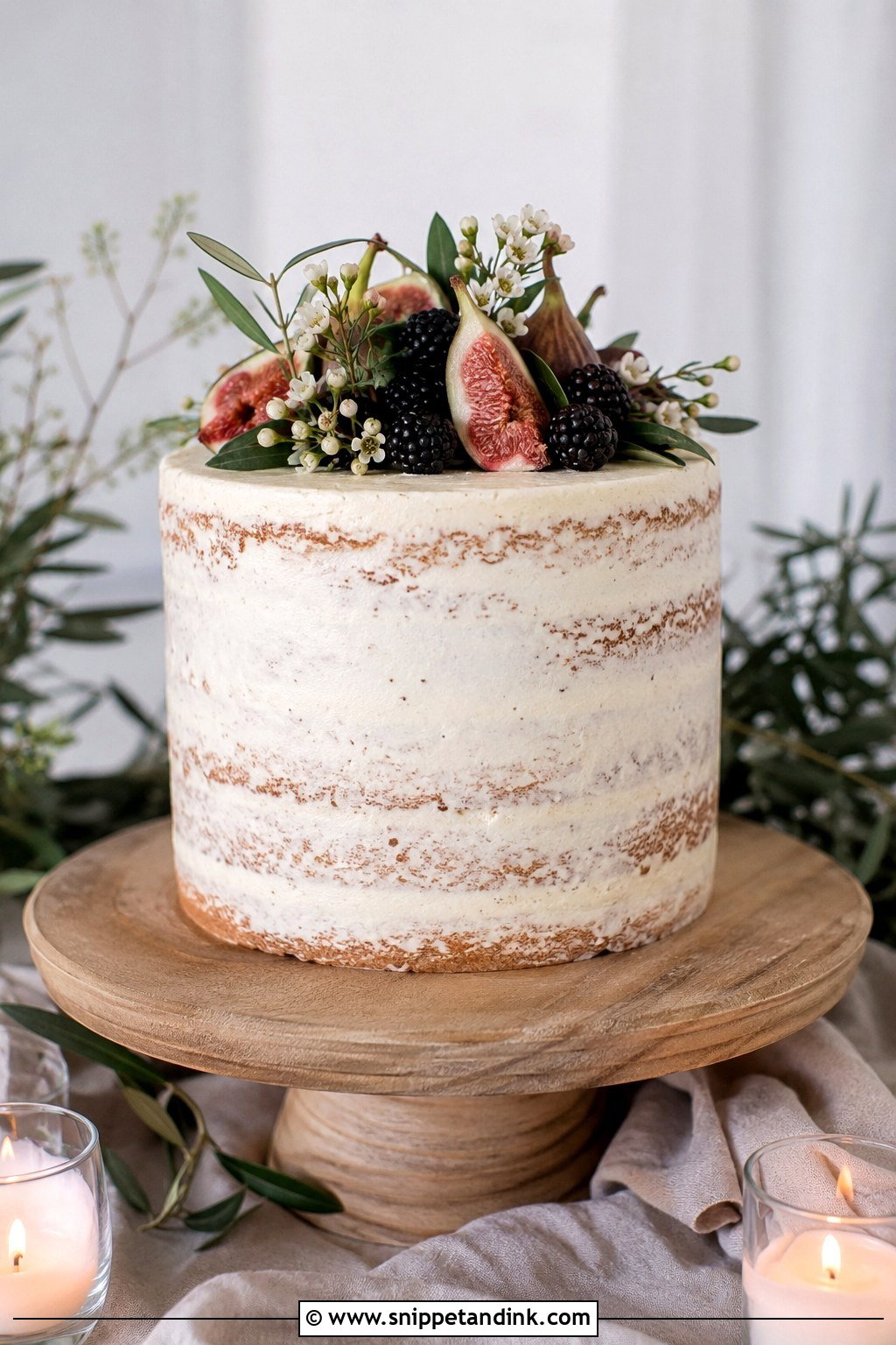 Semi Naked 1 Layer Wedding Cake - Snippet and Ink - 20 1 Layer Wedding Cake Ideas