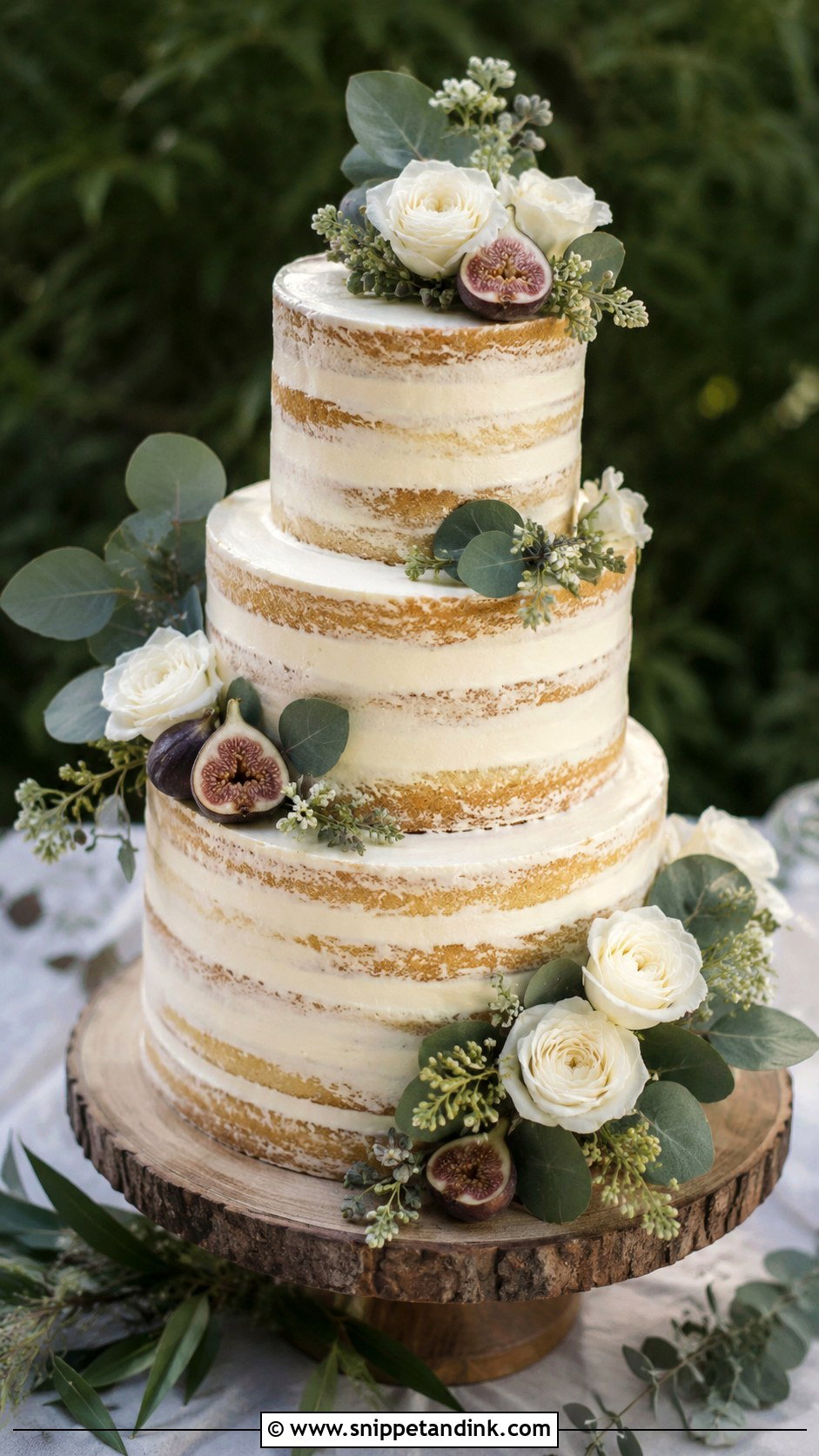 Semi Naked 4 Tier Wedding Cake - Snippet and Ink - 20 Elegant 4 Tier Wedding Cakes