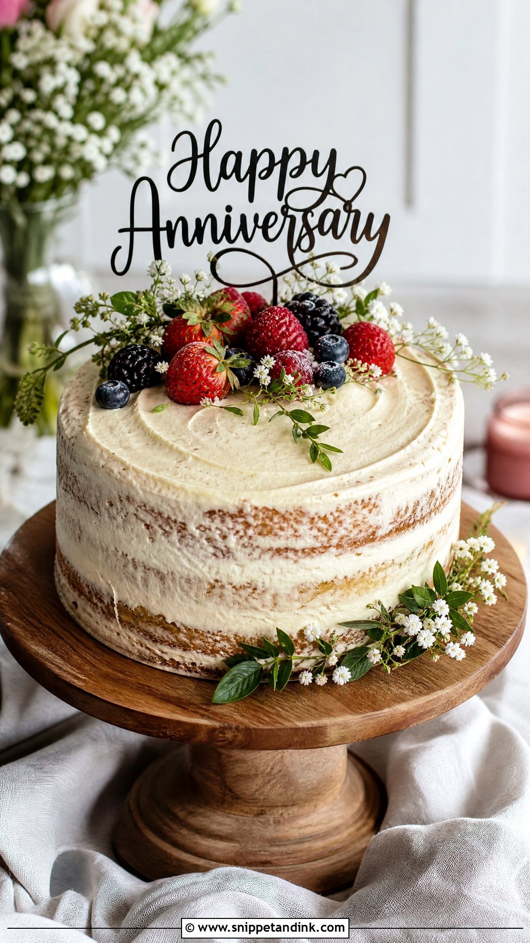 Semi Naked Anniversary Cake - Snippet and Ink - 20 Simple Wedding Anniversary Cake Ideas
